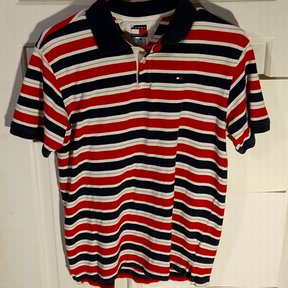 Vintage large flag Tommy Hilfiger Polo